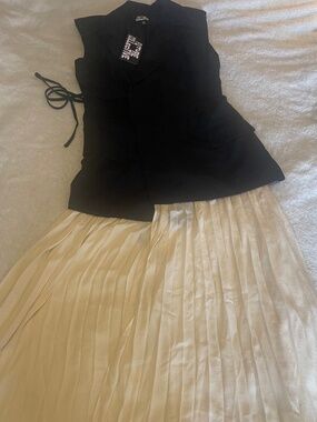 NWT Future Collective Bicolor Blazer Dress | Size S | Pleated Elegant Model